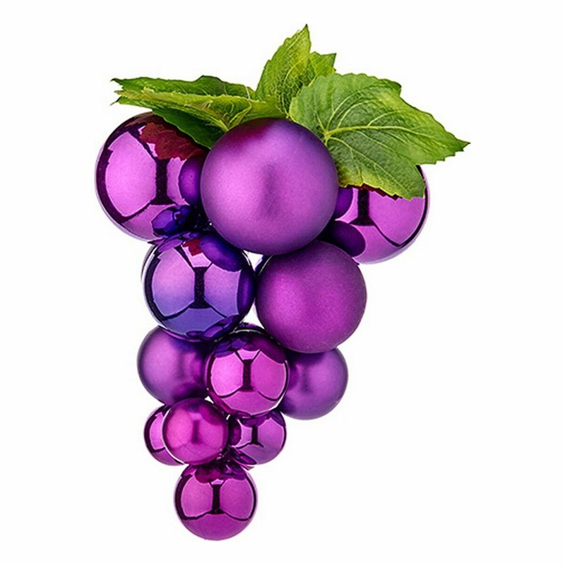 Image secondaire de Boule de Noël Raisins Moyen Violet Plastique 19 x 28 x 19 cm (12 Unités)