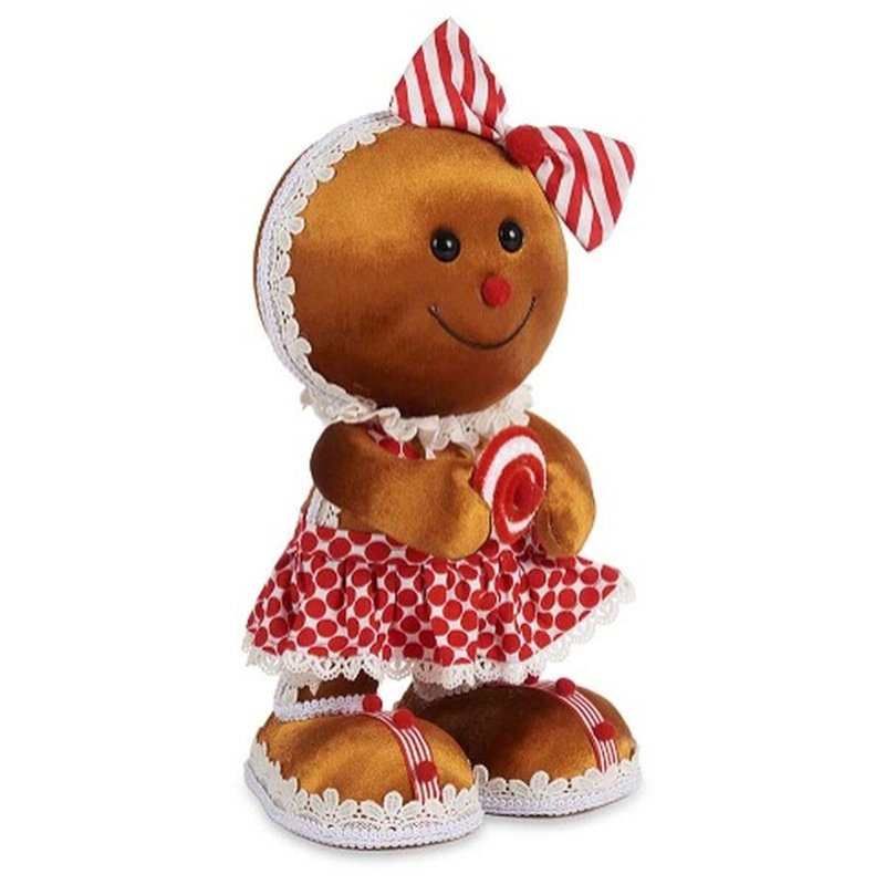 Image secondaire de Figurine Décorative Biscuit Lien Marron Rouge polystyrène 19 x 33 x 15 cm (4 Unités)