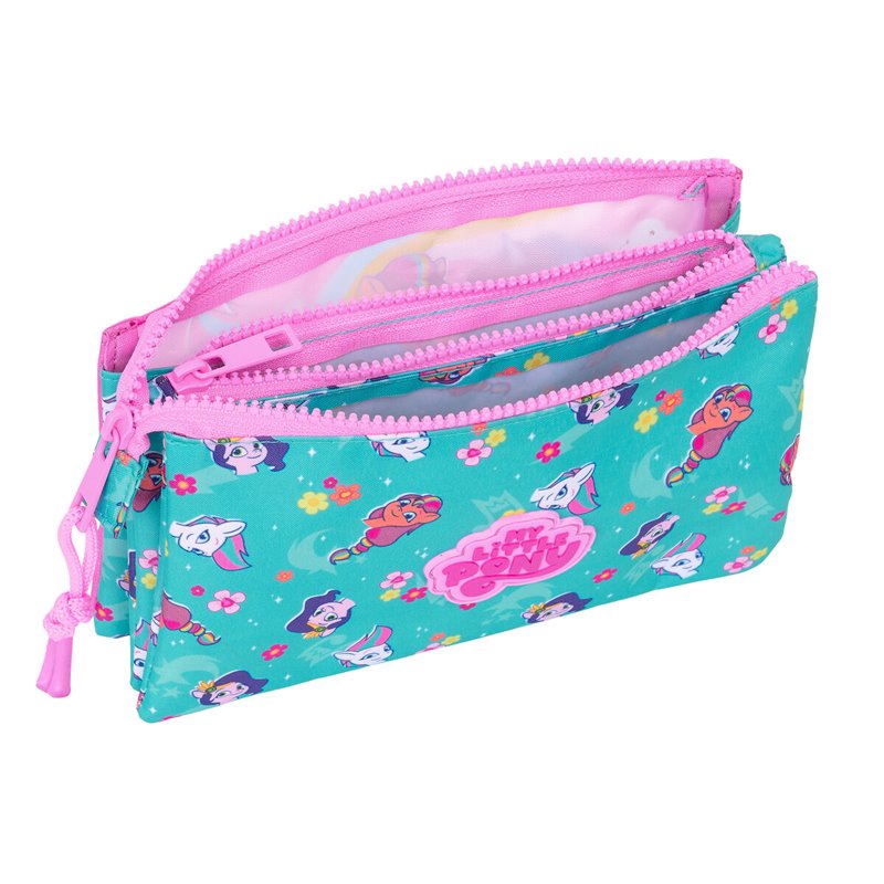 Image secondaire de Trousse Fourre-Tout Triple My Little Pony Magic Rose Turquoise 22 x 12 x 3 cm