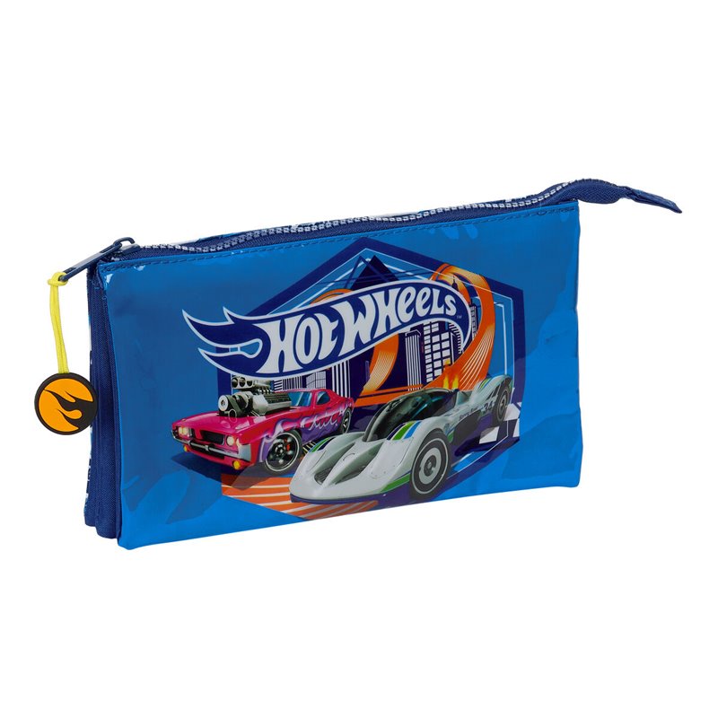 Trousse Fourre-Tout Triple Hot Wheels Sonny Blue marine 22 x 12 x 3 cm