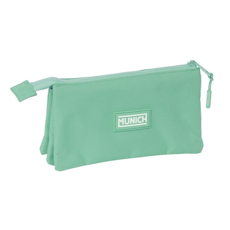 Image secondaire de Trousse Fourre-Tout Triple Munich Basic Turquoise 22 x 12 x 3 cm