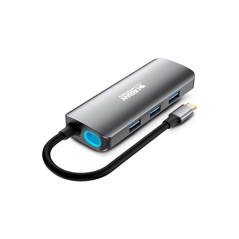 Hub USB-C Urban Factory MHC50UF Gris