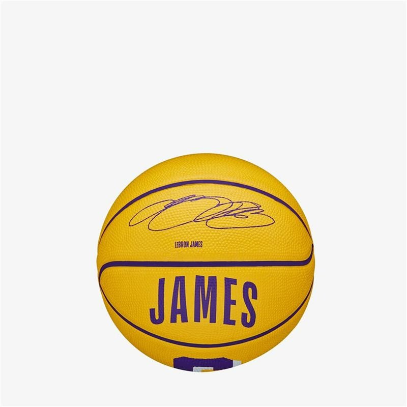 Image secondaire de Ballon de basket Wilson NBA Player Icon Mini Lebron Jaune Taille unique