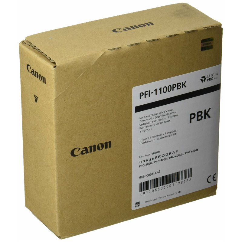 Image secondaire de Canon PFI-1100PBK cartouche d'encre Original Photo noire