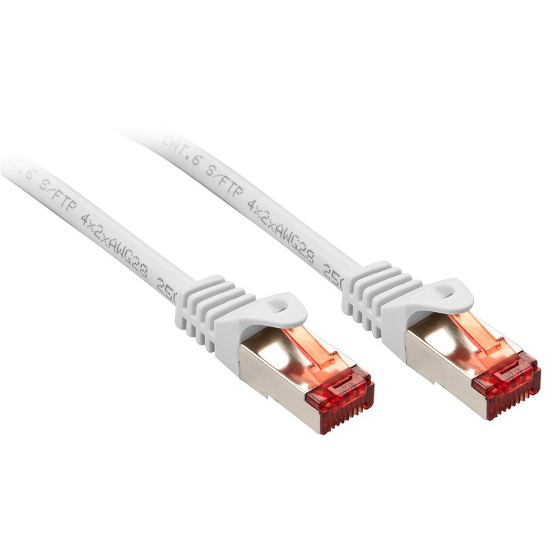 Lindy Cat.6 S/FTP 0.5m câble de réseau Blanc 0,5 m Cat6 S/FTP (S-STP)