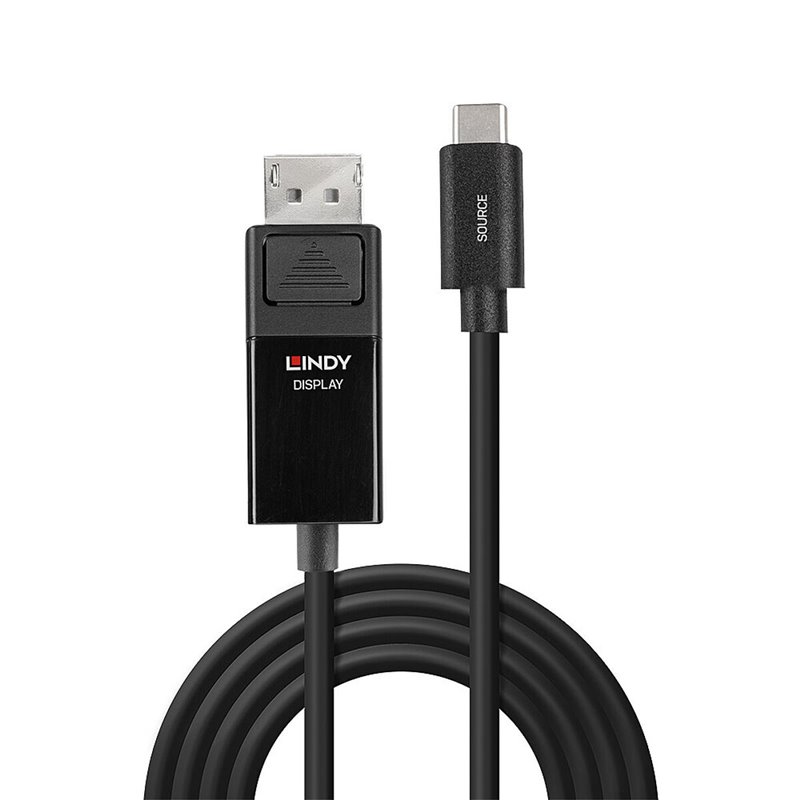 Image secondaire de Lindy 43343 câble vidéo et adaptateur 3 m USB Type-C DisplayPort Noir