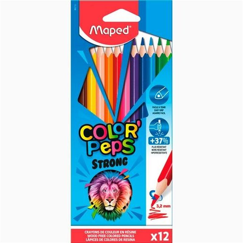 Image secondaire de Crayons de couleur Maped Color' Peps Strong Multicouleur 12 Pièces (12 Unités)