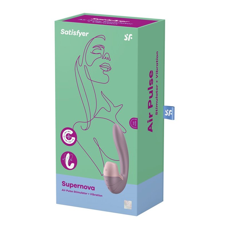 Vibration de Stimulation Double SuperNova Insertable Satisfyer SuperNova Rose chaud