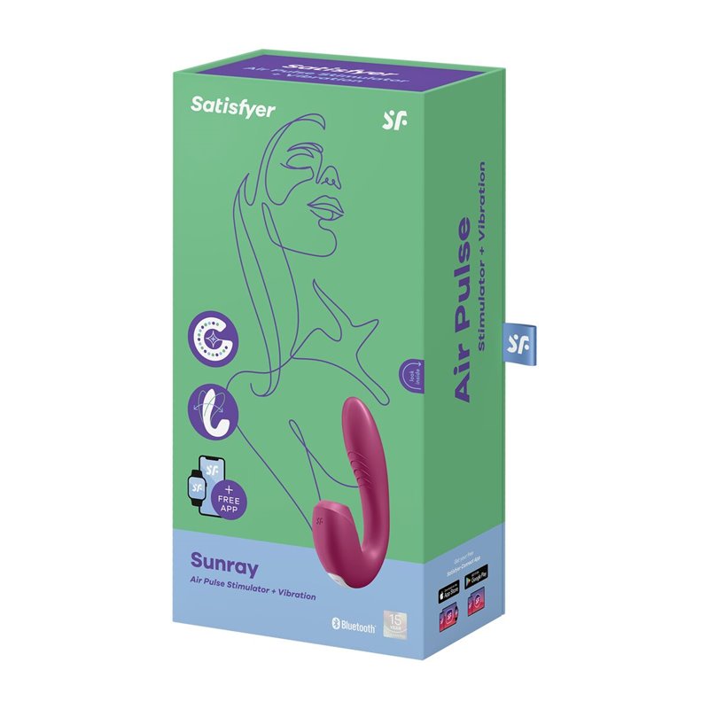 Vibration de Stimulation Double SuperNova Insertable Satisfyer Sunray Rouge Fuchsia