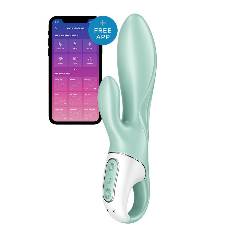 Image secondaire de Vibration de Stimulation Double Satisfyer Air Pump Bunny 5 Vert