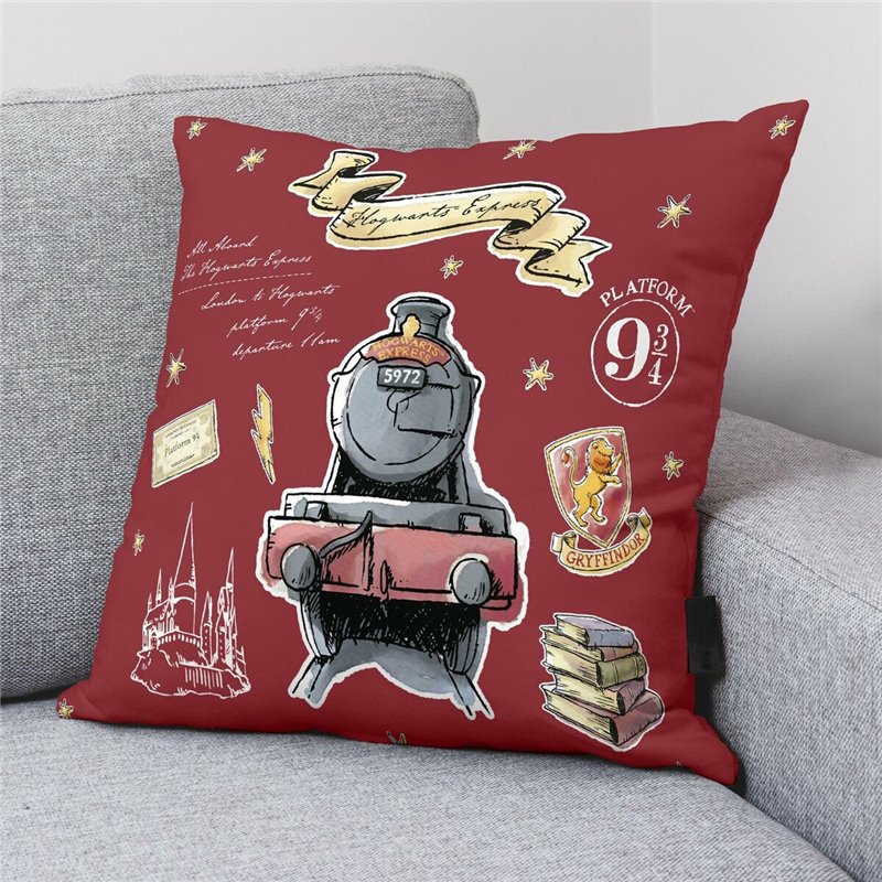 Image secondaire de Housse de coussin Harry Potter Hogwarts Express Bordeaux 50 x 50 cm