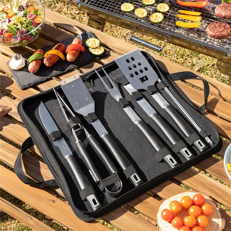 Image secondaire de Kit dUstensiles pour Barbecue avec Mallette de Transport BBSet InnovaGoods 12 Pièces