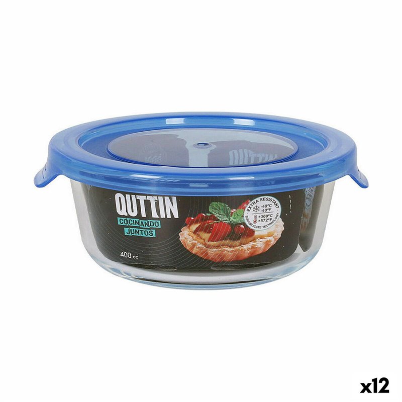 Boîte à lunch Quttin Bleu 400 ml (12 Unités)