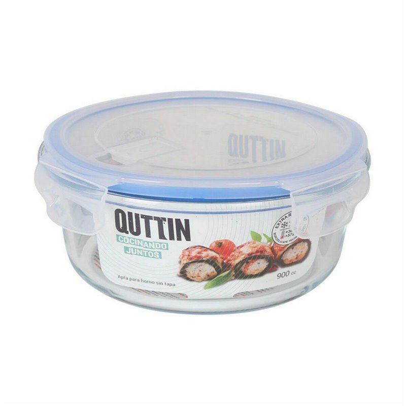 Image secondaire de Boîte à lunch hermétique Quttin Ronde 900 ml (6 Unités)