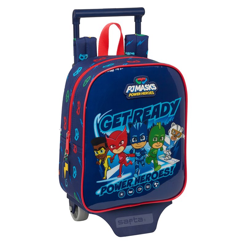 Cartable à roulettes PJ Masks Ready Blue marine 22 x 27 x 10 cm