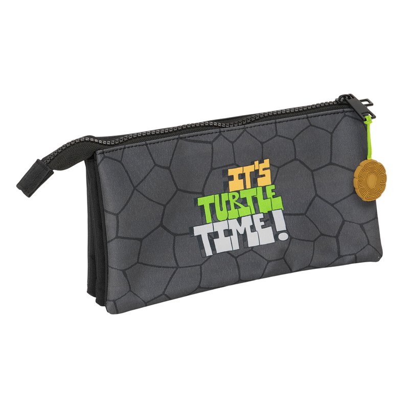 Image secondaire de Trousse Fourre-Tout Triple Teenage Mutant Ninja Turtles Noir Gris 22 x 12 x 3 cm