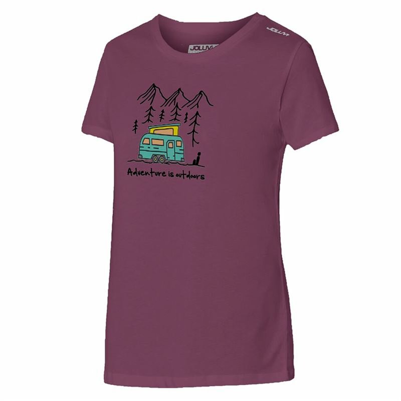 T-Shirt à manches courtes femme Joluvi Adventure Rouge carmin