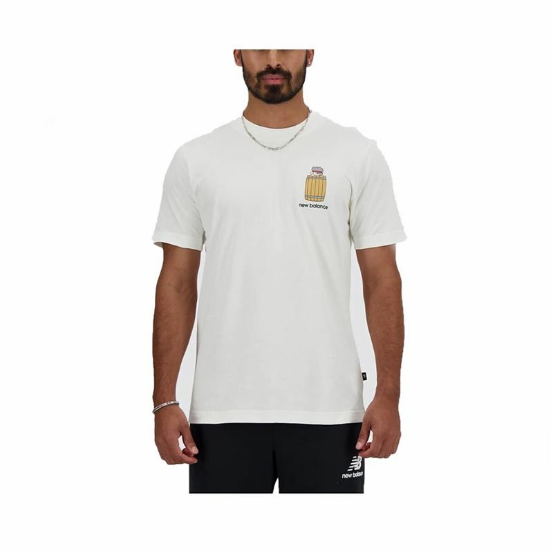 T-Shirt à manches courtes homme New Balance Sport Essentials Barrel Blanc