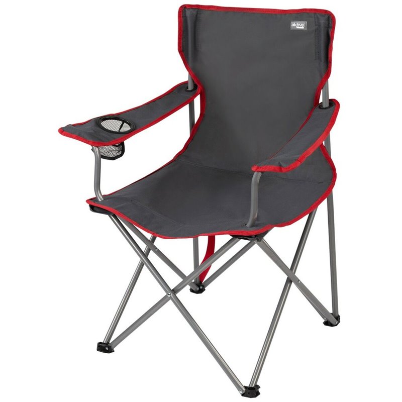 Image secondaire de Chaise de camping pliante Aktive Gris foncé 45 x 82 x 47 cm (4 Unités)