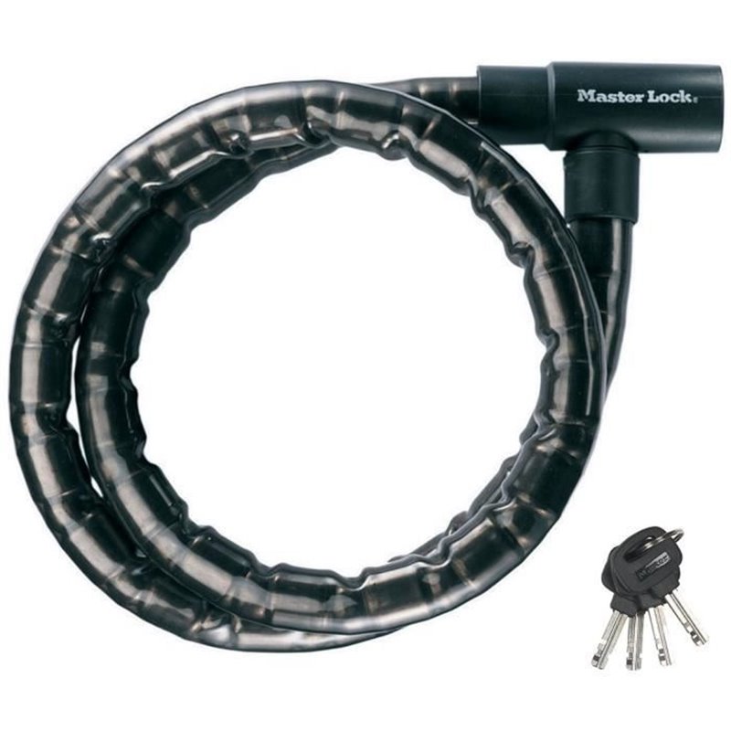 Câble antivol a clé en acier Master Lock 8115EURDPS - Noir