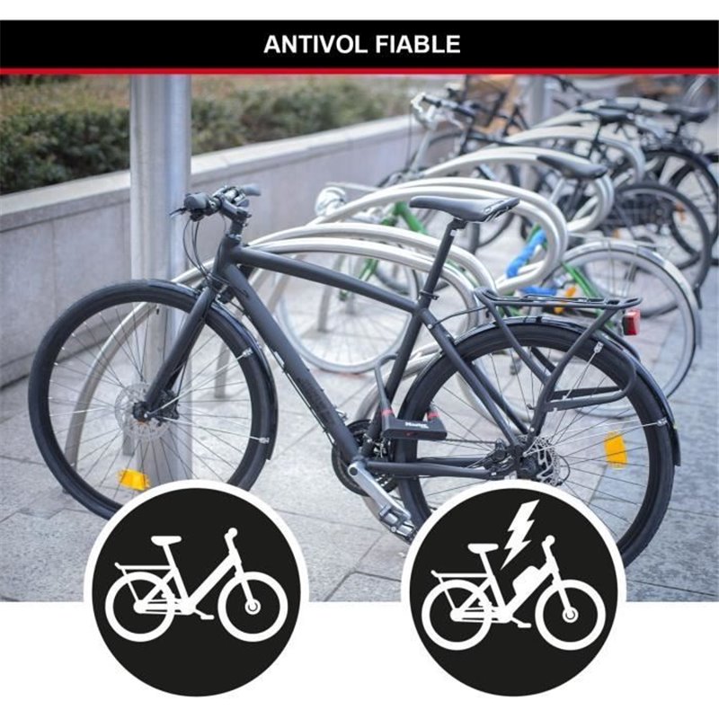 Image secondaire de Antivol Vélo U - Master Lock - 8279EURDPRO - Acier Cémenté, Clé, Certifié