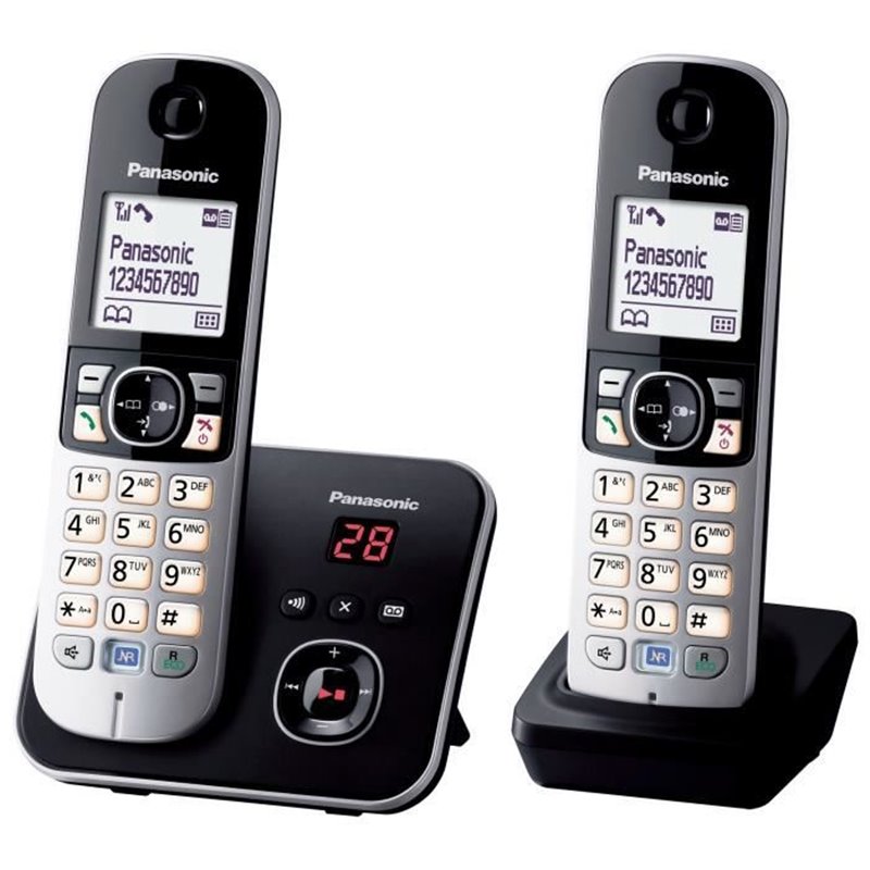 Image secondaire de Téléphone sans fil duo PANASONIC KXTG6822 avec réduction de bruit et blocage sélectif