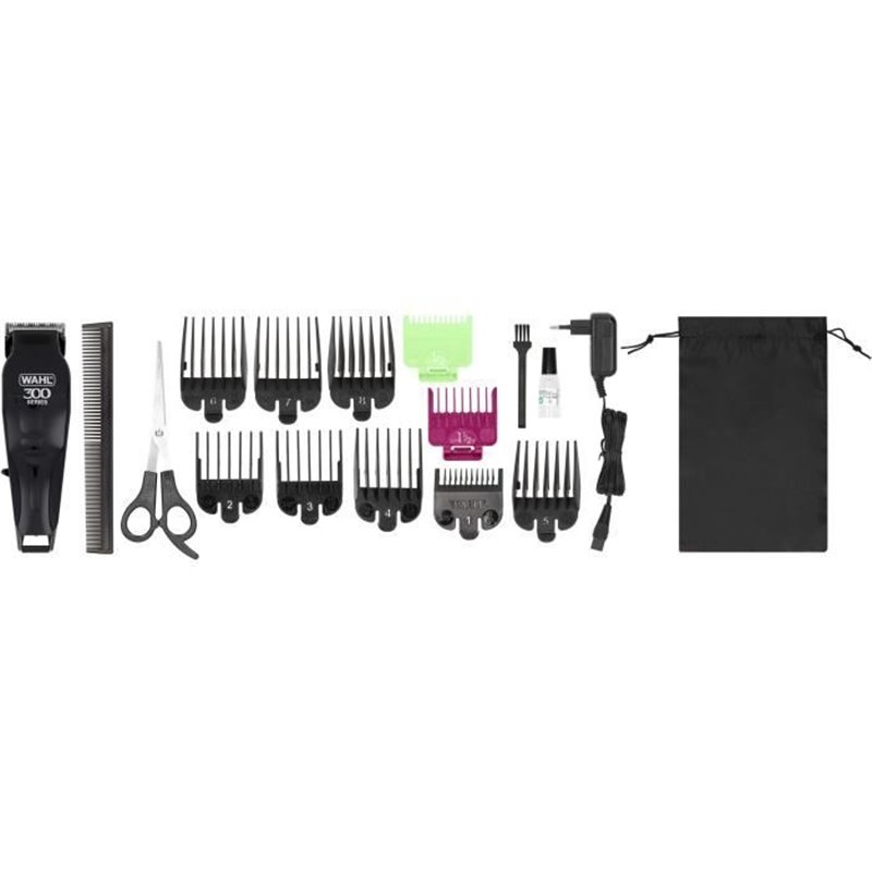 Image secondaire de Tondeuse cheveux et barbe - WAHL - Home Pro 300 Cordless Clipper - 10 W - 120 min - 11 sabots - Noir