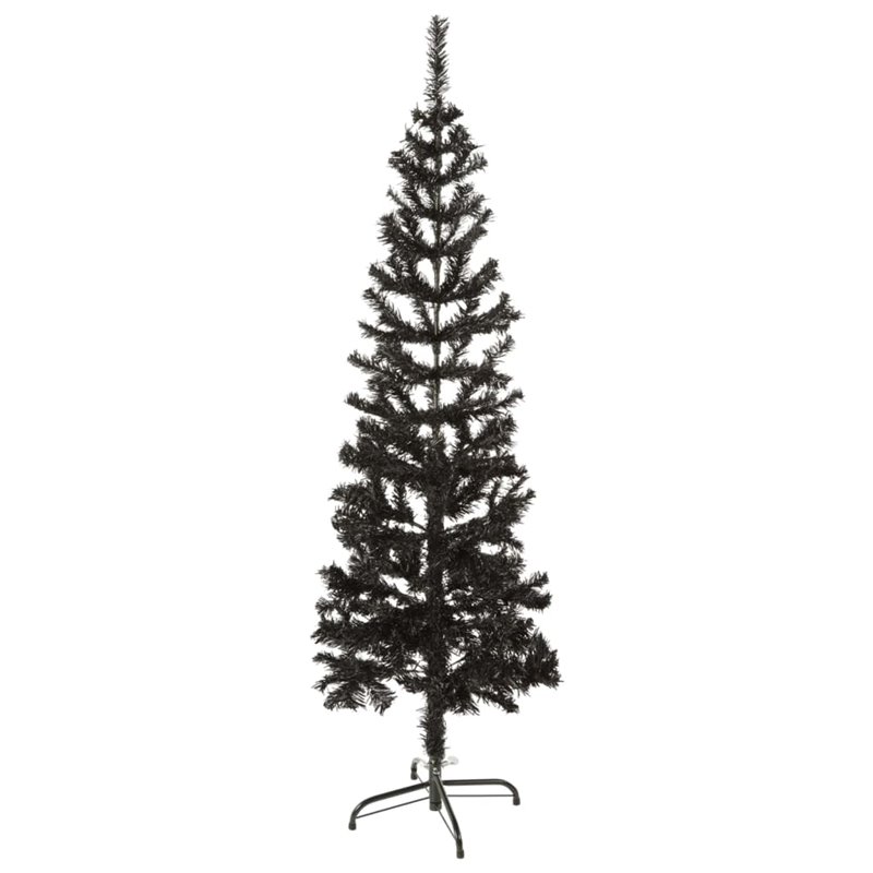 Image secondaire de VidaXL Sapin de Noël étroit Noir 150 cm