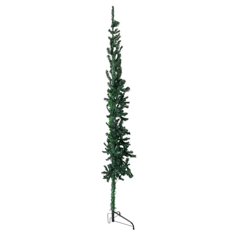 Image secondaire de VidaXL Demi sapin de Noël artificiel mince avec support Vert 210 cm