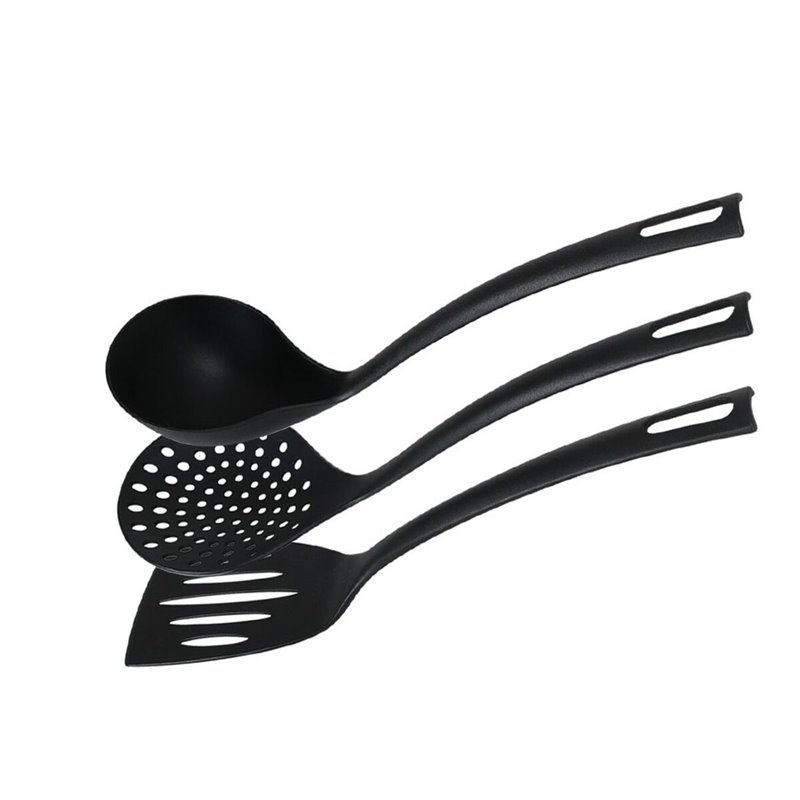 Image secondaire de Ensemble d'ustensiles de cuisine Quttin  Nylon Noir 3 Pièces (20 Unités)