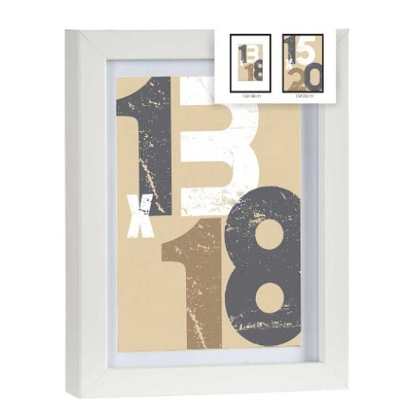 Image secondaire de Porte photos mural Blanc verre Bois MDF 18 x 23 x 2,5 cm (6 Unités)