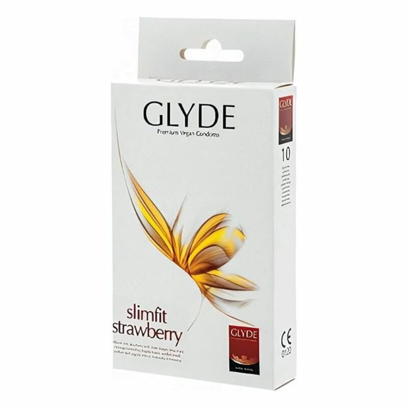 Préservatifs Glyde Fraise 17 cm (10 uds)