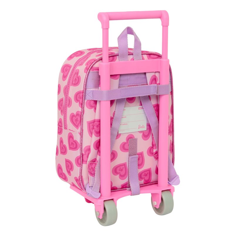 Image secondaire de Cartable à roulettes Barbie Love Rose 22 x 27 x 10 cm