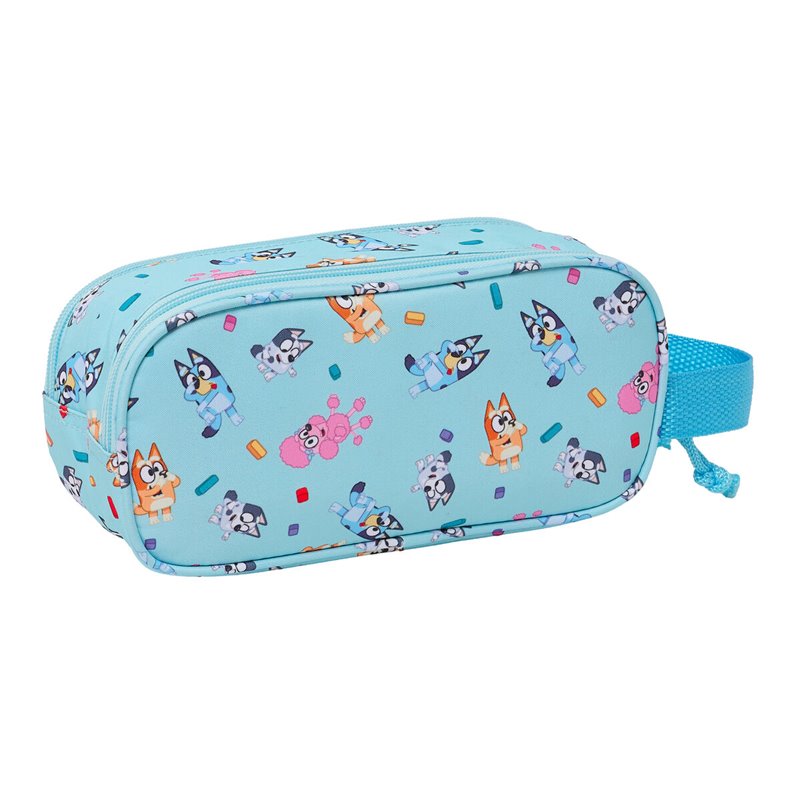 Image secondaire de Trousse Fourre-Tout Double Bluey Bleu ciel 21 x 8 x 6 cm