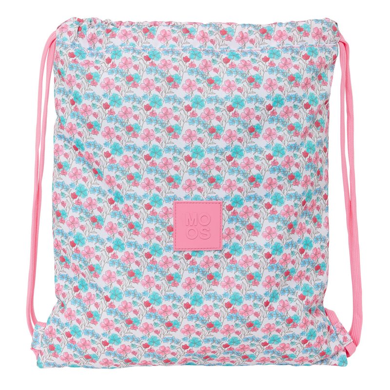 Sac à dos serré par des ficelles Moos Flores Multicouleur 35 x 40 x 1 cm