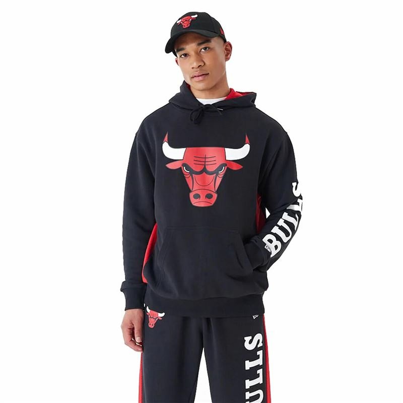 Sweat à capuche homme New Era Chicago Bulls NBA Noir