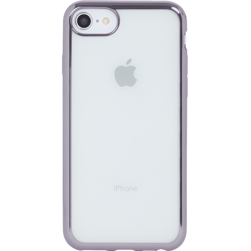 Coque semi-rigide transparente métal Gris sidéral pour Iphone 6/6S/7/8