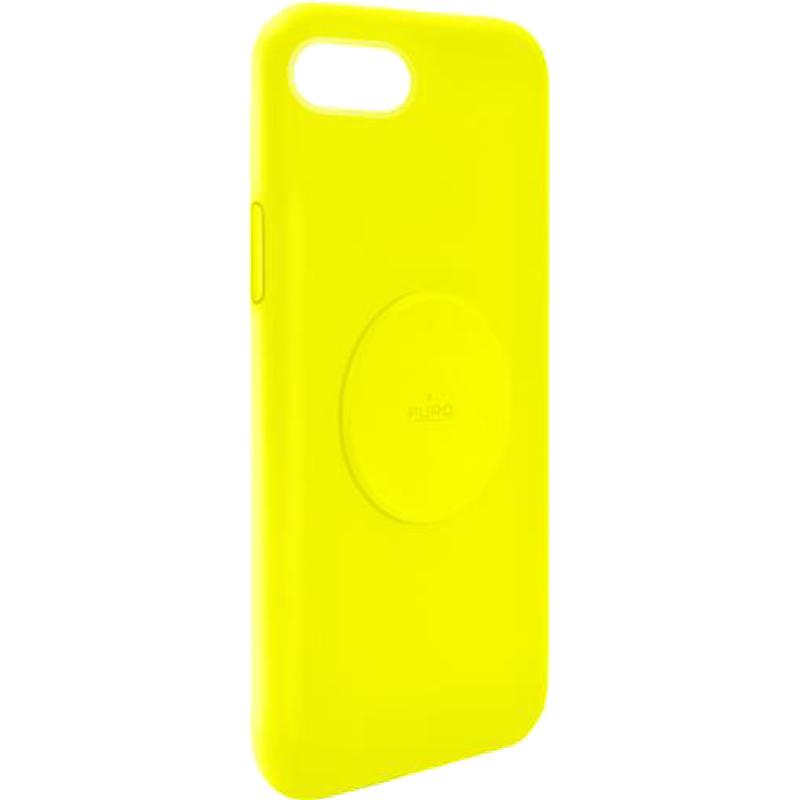 Coque Silicone Icon aimantée Jaune Fluo pour iPhone 6/7/8/SE20 Puro