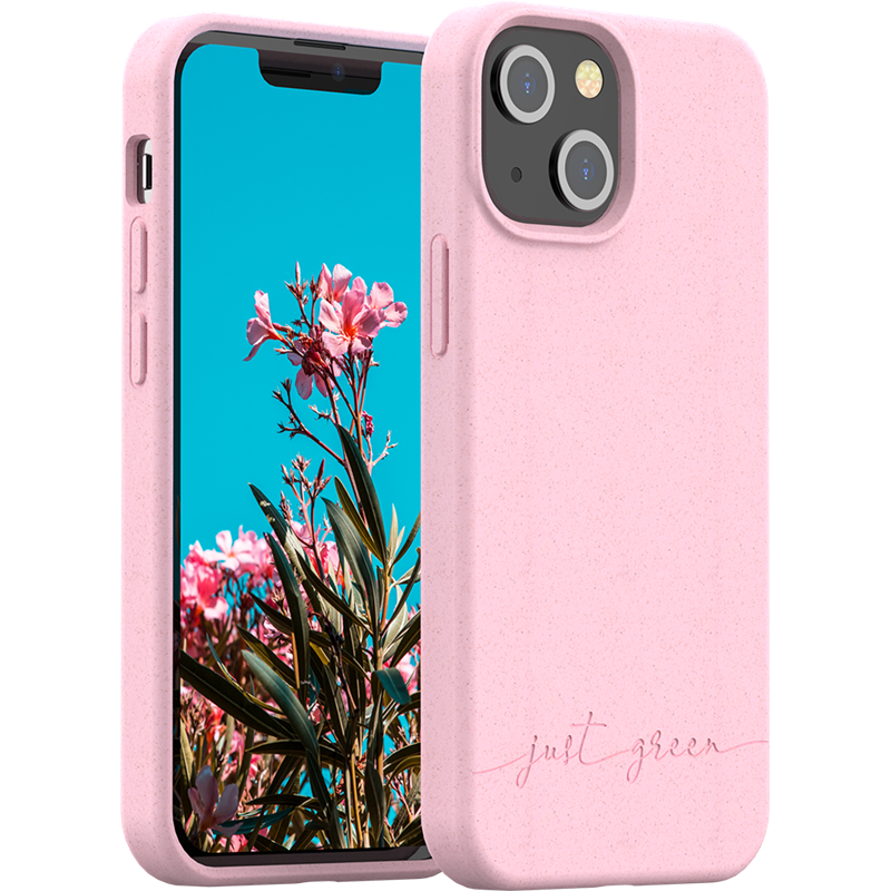 Coque iPhone 13 mini Natura Baby Pink - Eco-conçue Just Green