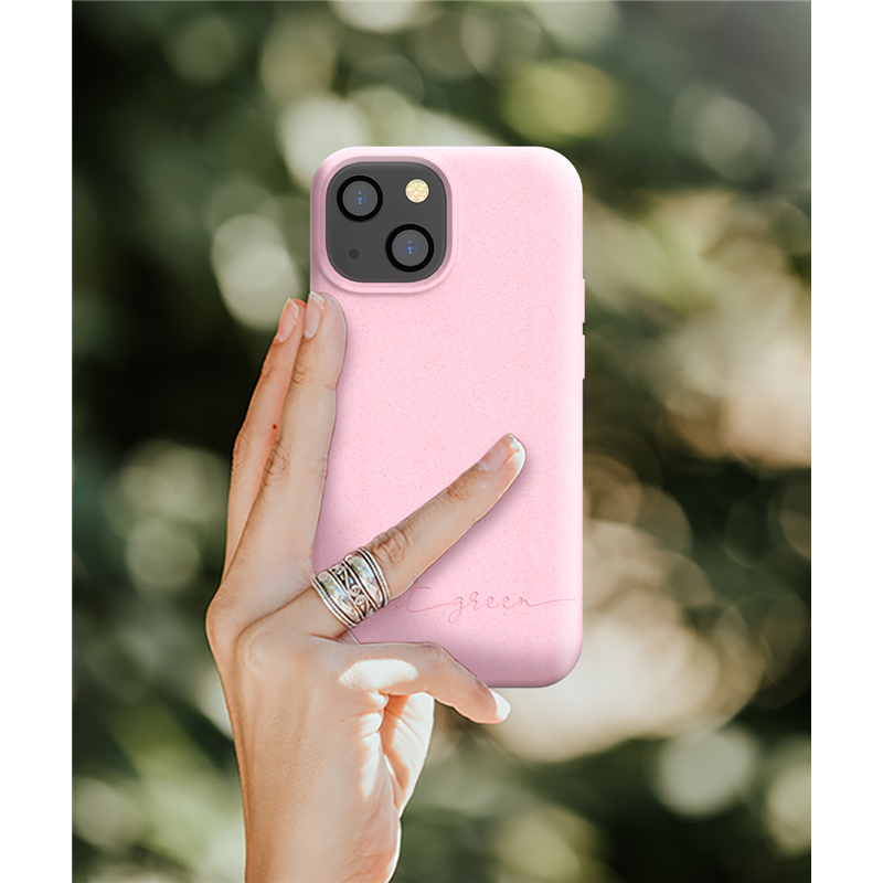 Image secondaire de Coque iPhone 13 mini Natura Baby Pink - Eco-conçue Just Green