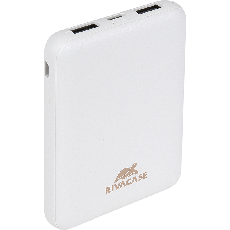 Powerbank USB A/USB C/ Micro USB 5000mAh Blanc Rivacase