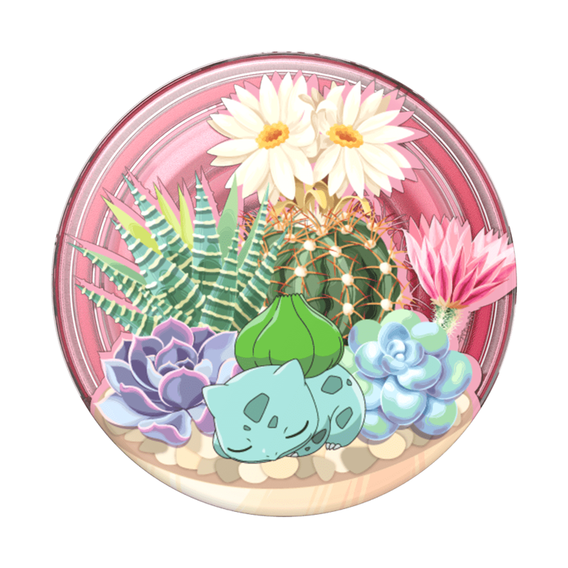 Image secondaire de Pop Grip Standard Bulbasaur Terrarium Rose Popsockets