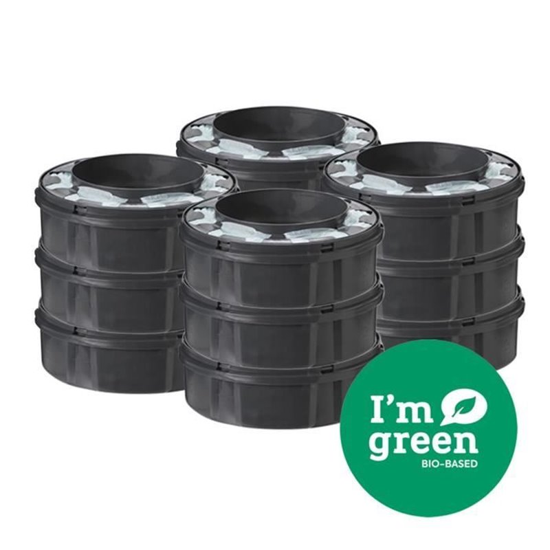 TOMMEE TIPPEE Recharges Poubelle a Couches Twist & Click avec GREENFILM Antibactérien d'Origine Durable, Lot de 12