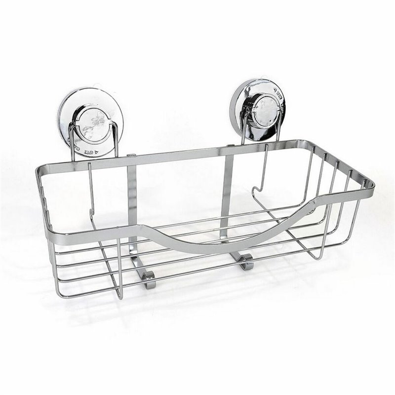 Image secondaire de Support Organisateur pour Baignoire Confortime Chromed Aluminium Argenté 30 x 13,5 x 15 cm (6 Unités)