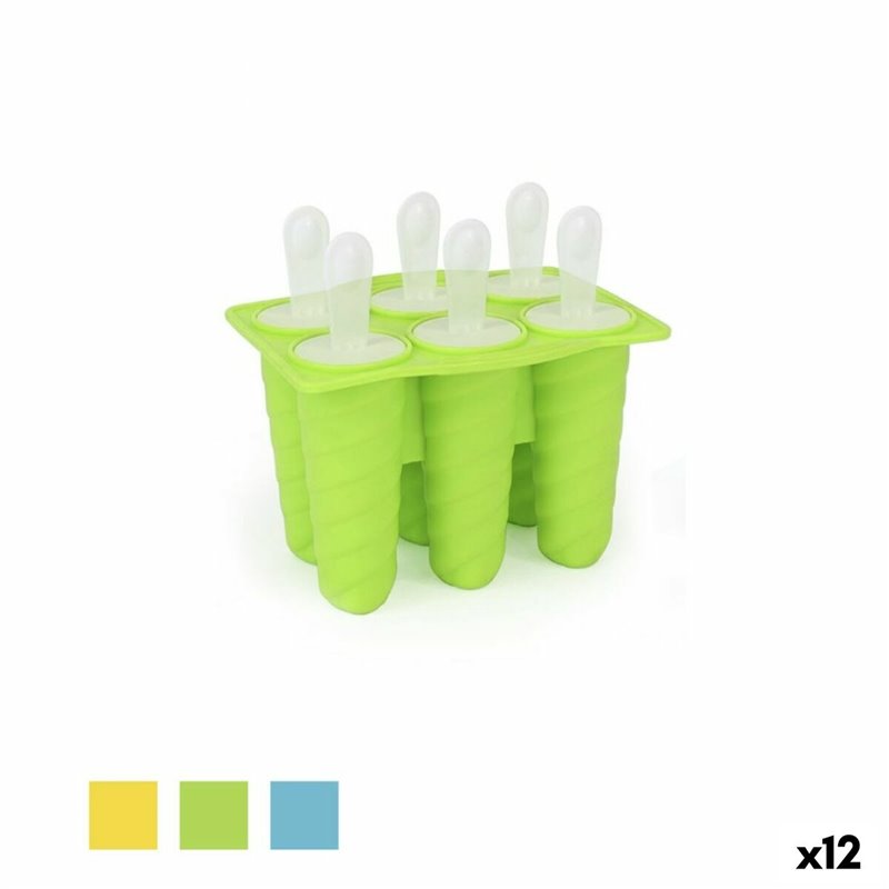 Moule pour Glaces Quttin Spirale Silicone 15 x 12 x 10,5 cm (12 Unités)