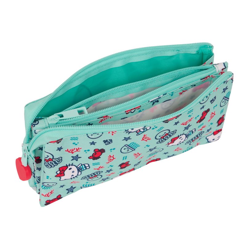 Image secondaire de Trousse Fourre-Tout Double Hello Kitty Sea lovers Turquoise 22 x 12 x 3 cm