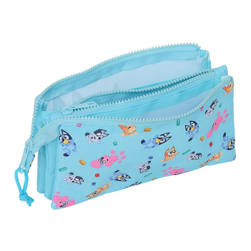 Image secondaire de Trousse Fourre-Tout Triple Bluey Bleu ciel 22 x 12 x 3 cm