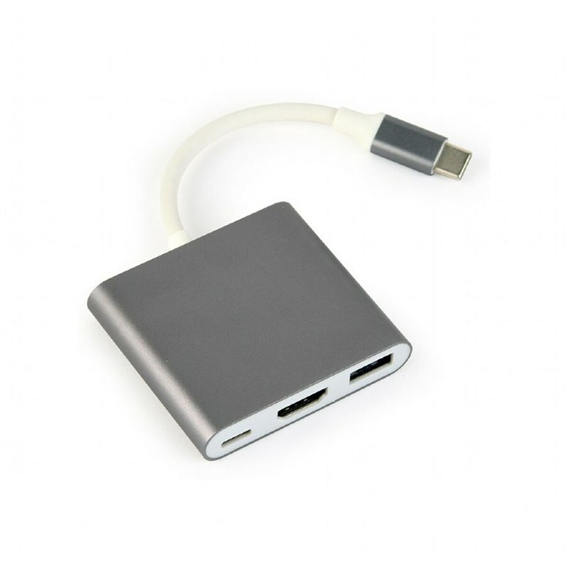 Hub USB-C 3 Ports GEMBIRD A-CM-HDMIF-02-SG Gris