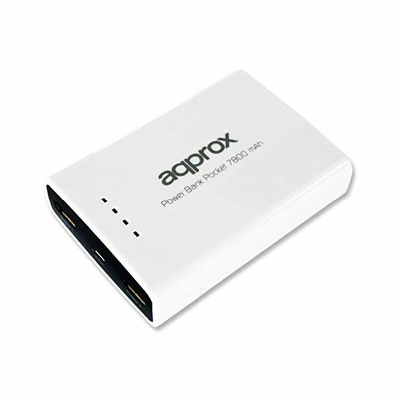 Image secondaire de Power Bank approx! APPPB78EVW 7800 mAh 2 x USB Micro USB 5 V 1-2 A Blanc Noir/Blanc