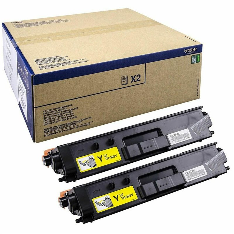 Image secondaire de Toner original Brother TN-329YTWIN Jaune Noir